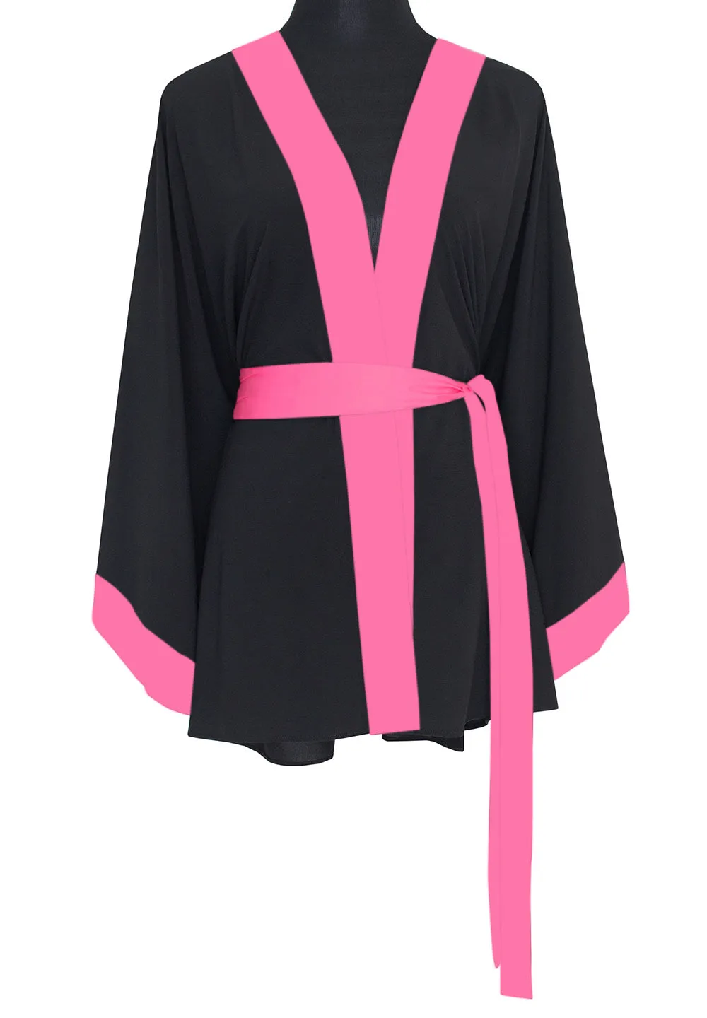 Monochrome - Black Kimono Wings (Neon Pink)