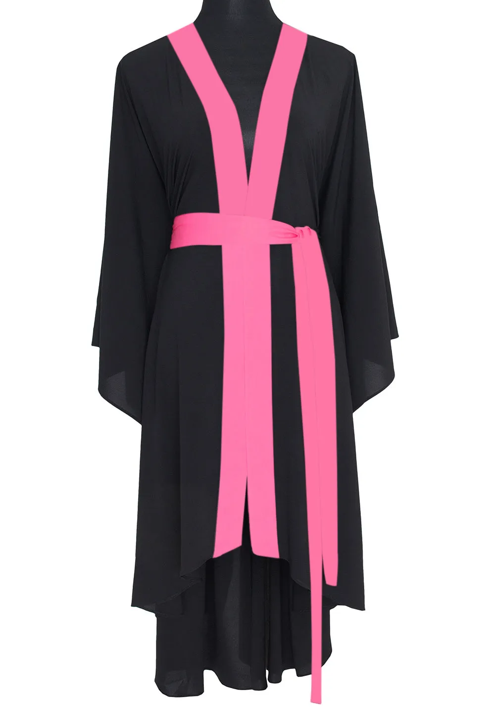 Monochrome - Black Kimono Wings (Neon Pink)