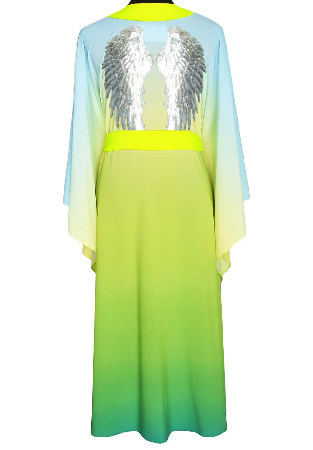 Monochrome Ombre - Freedom Kimono Wings (Neon Yellow) - Long
