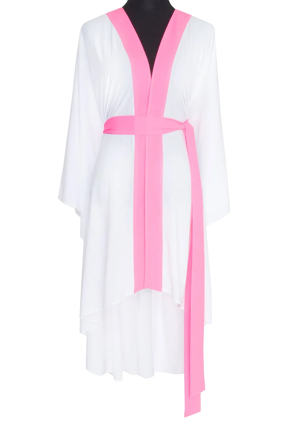 Monochrome - White Kimono Wings (Neon Pink)