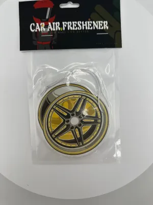 Neon green and yellow rim Air Freshener