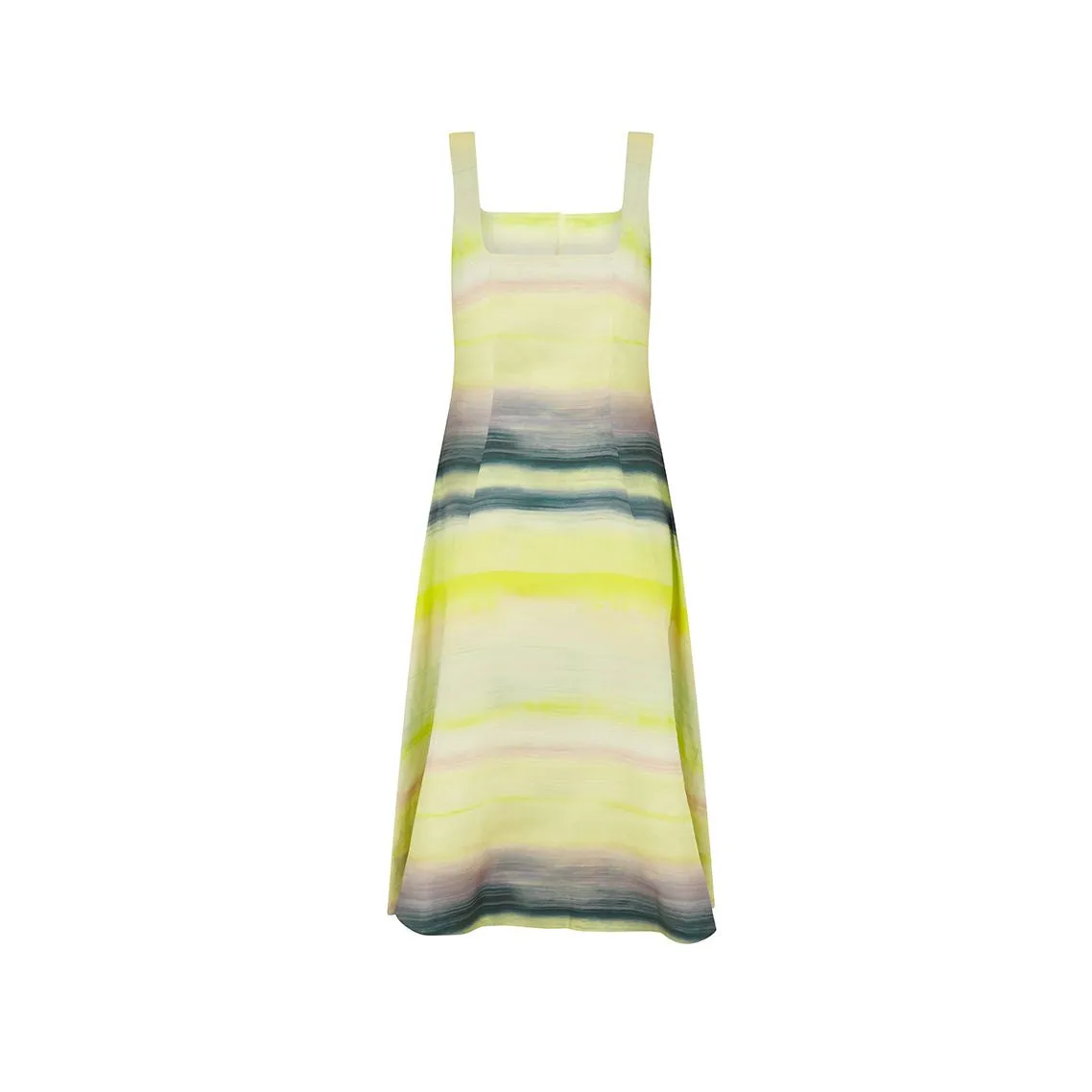 Neon Print Button Down Dress
