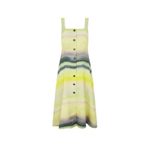 Neon Print Button Down Dress
