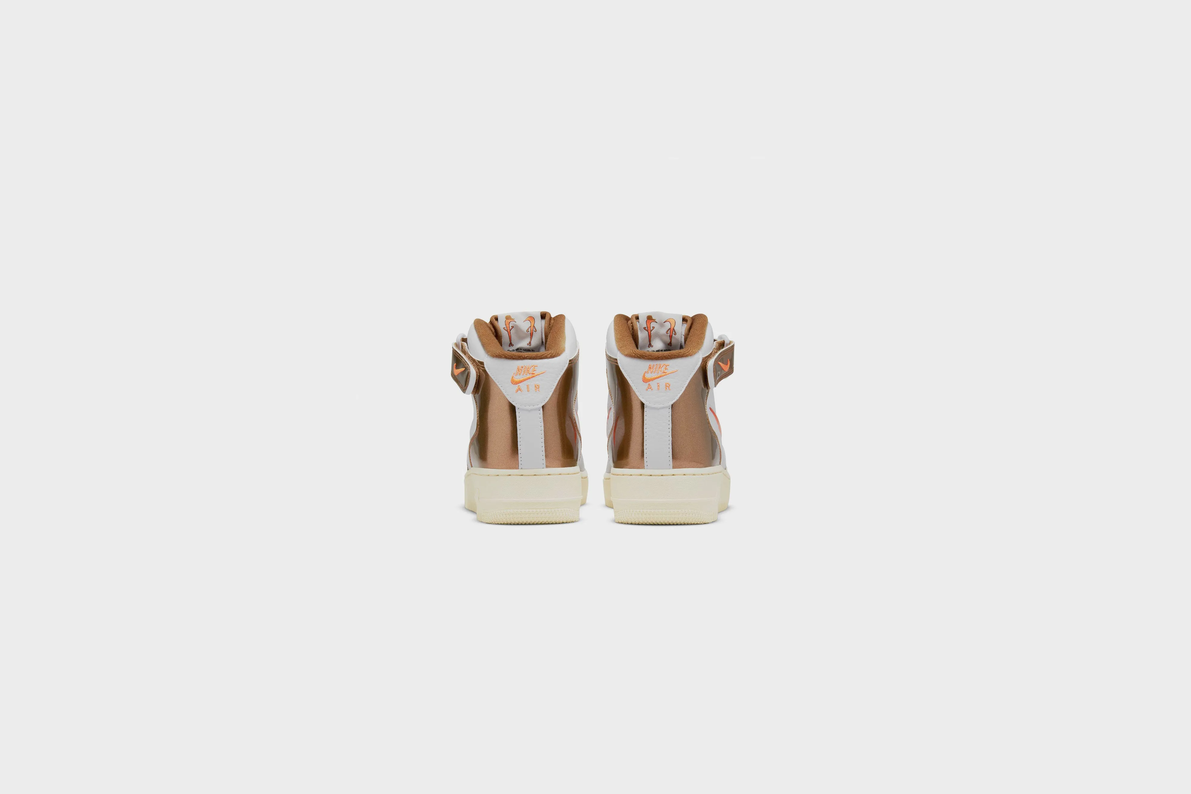 Nike Air Force 1 Mid QS (White/Total Orange-Ale Brown)