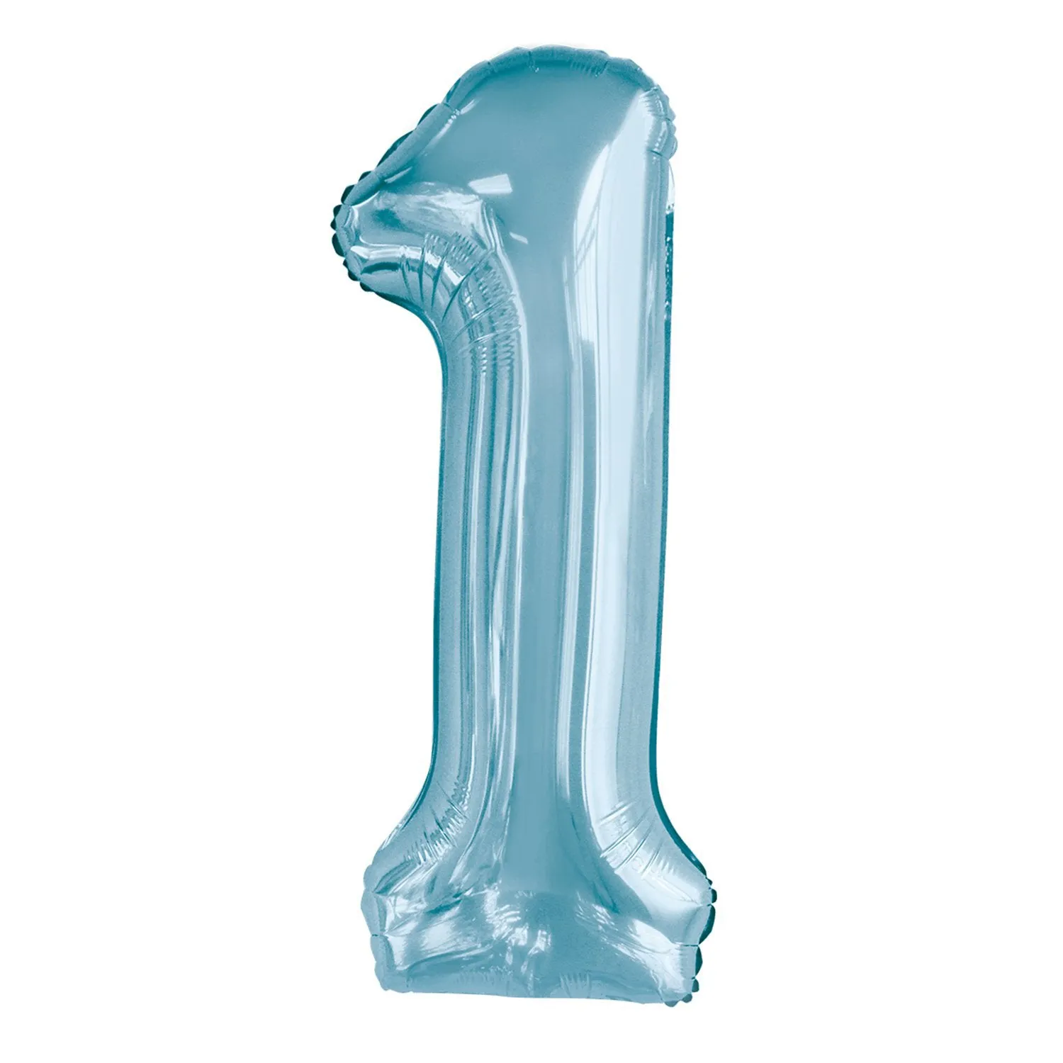 Number 1 Pastel Blue Foil Balloon 86cm