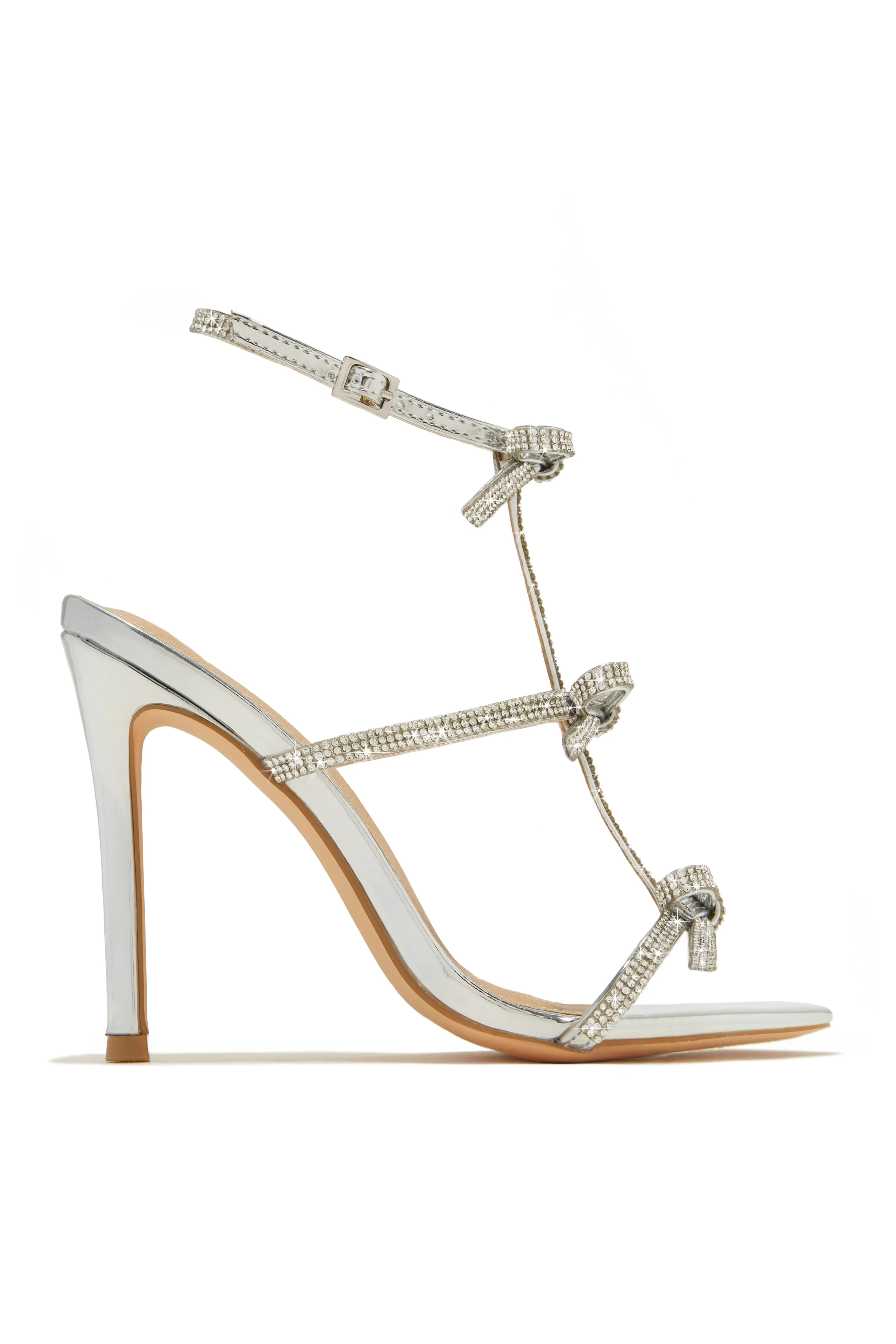 Party Season Embellished High Heels - Nude