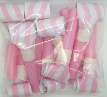 Pastel Pink Stripes And Chevron Blowouts 10pk