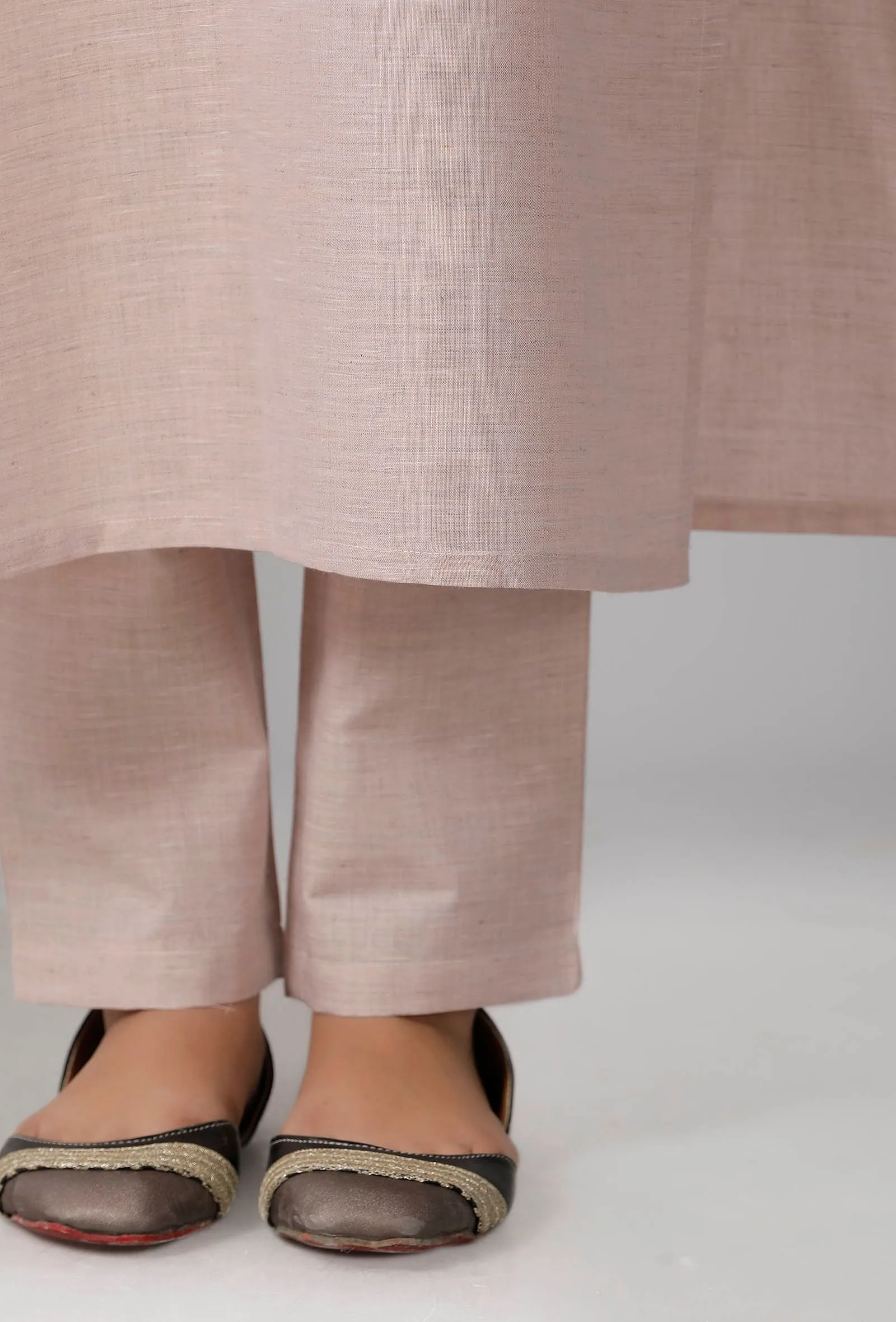 Pastel Purple Cotton Khadi Kurta