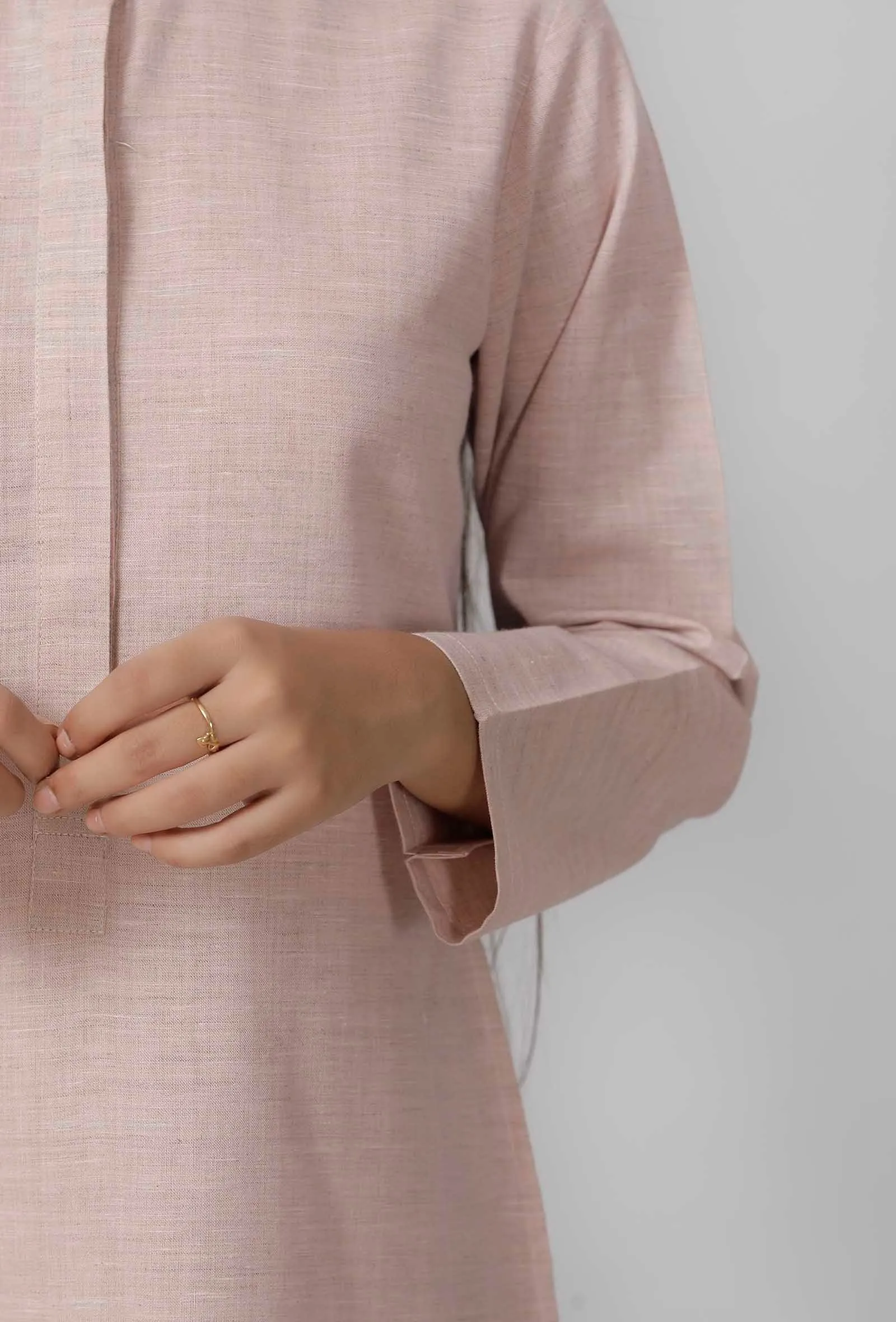 Pastel Purple Cotton Khadi Kurta