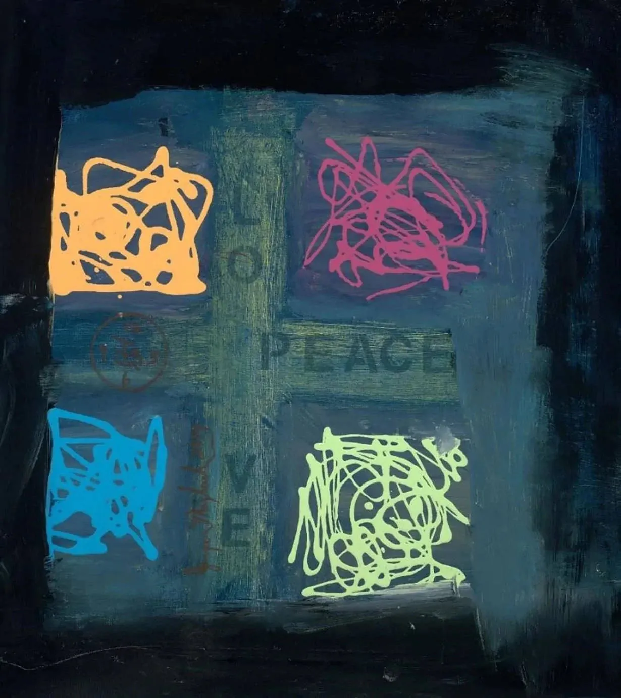 Peace and Love  (Print on Canvas)