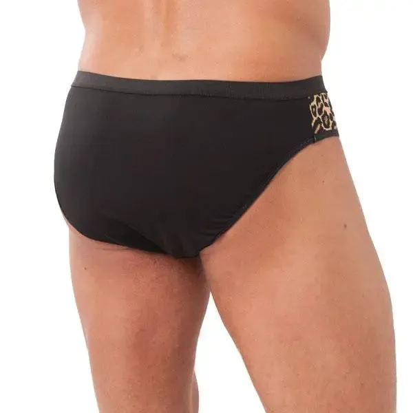 Rimba Animal Print Sexy Men’s Brief with Front Zipper