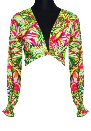 Tropics - Jungle Paradise Crop Top (Neon Green)