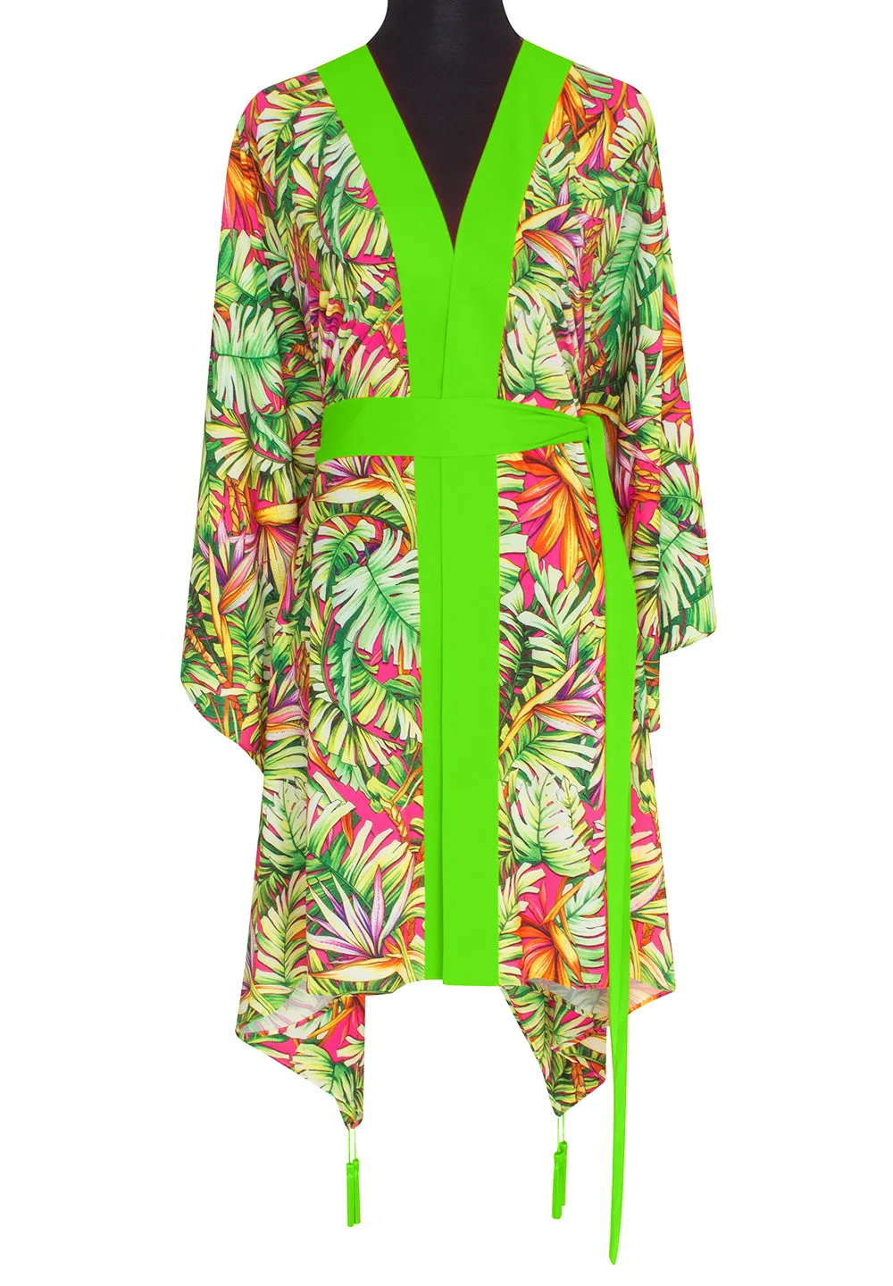 Tropics - Jungle Paradise Kimono (Neon Green)