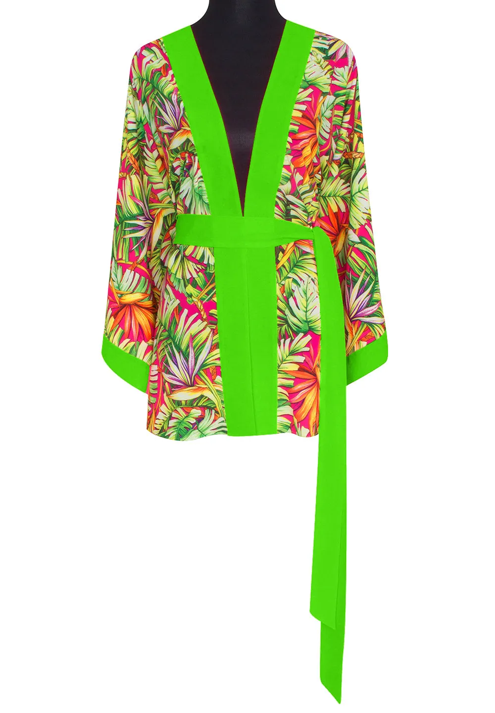 Tropics - Jungle Paradise Kimono (Neon Green)