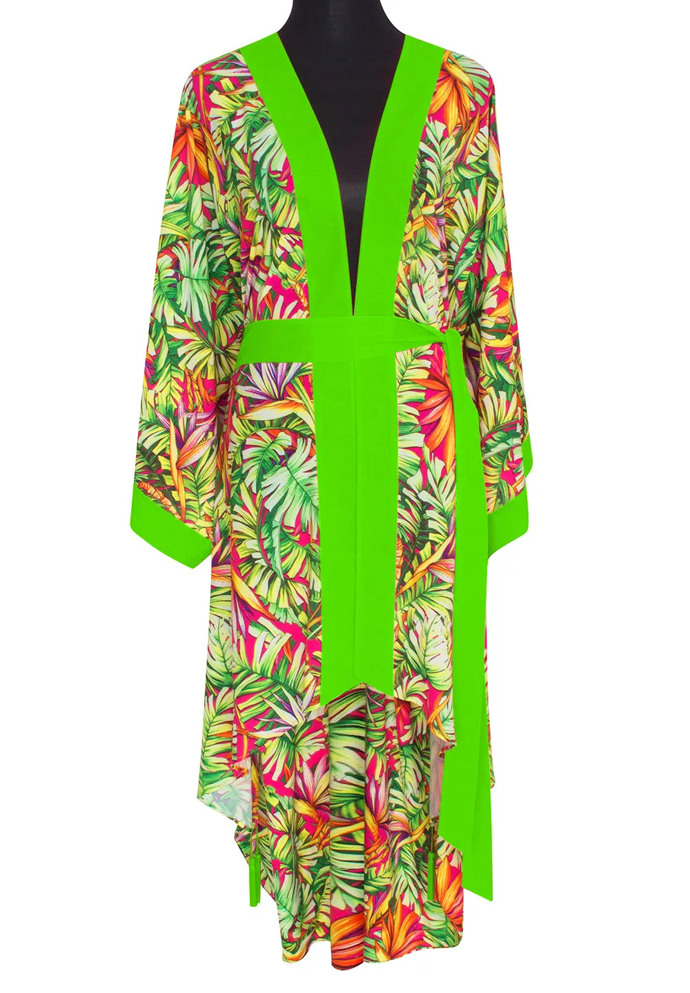 Tropics - Jungle Paradise Kimono (Neon Green)