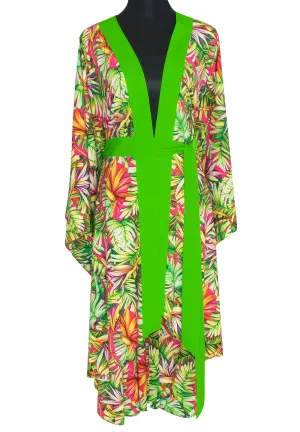 Tropics - Jungle Paradise Kimono (Neon Green)