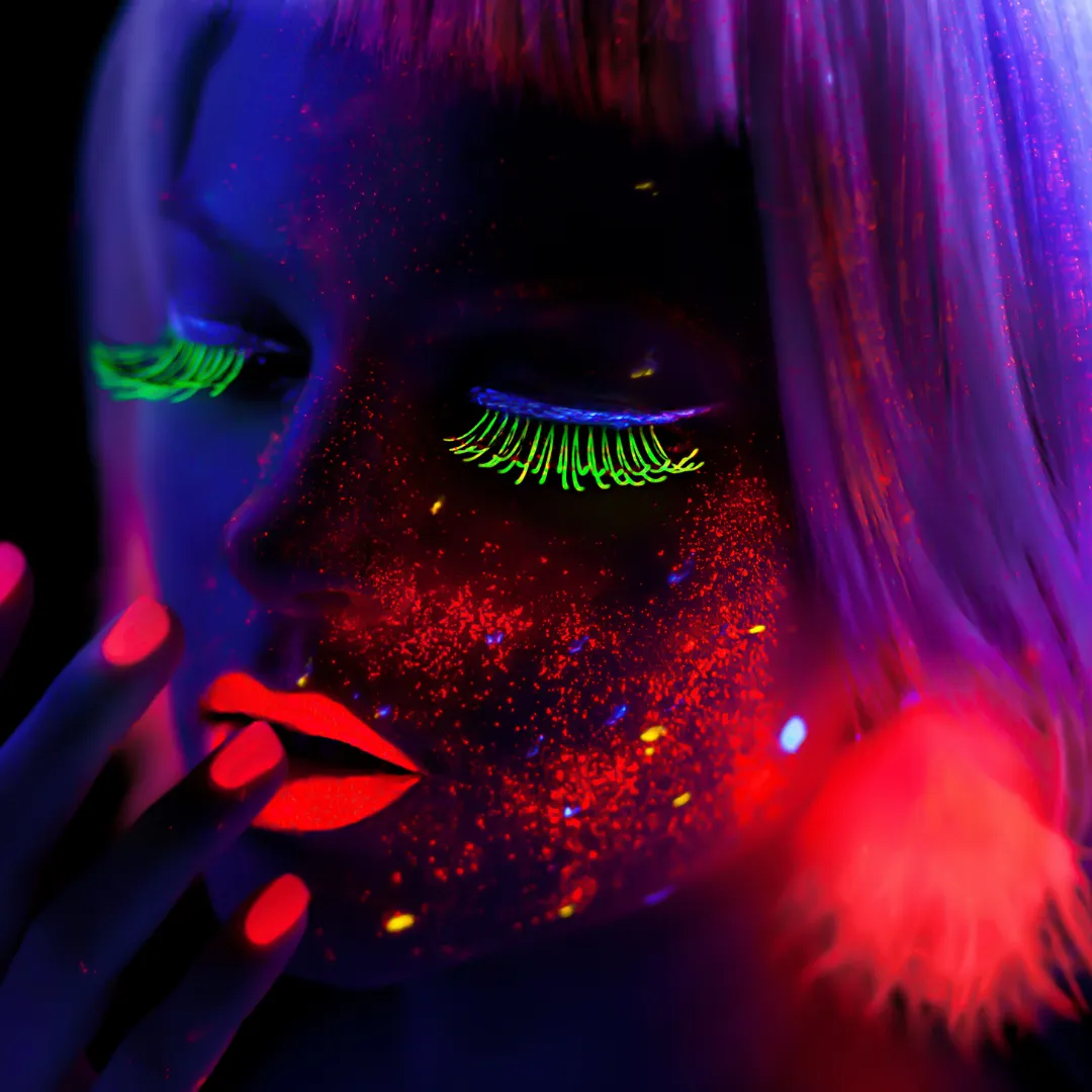 UV Neon Pigment Makeup - 6 Piece Bundle