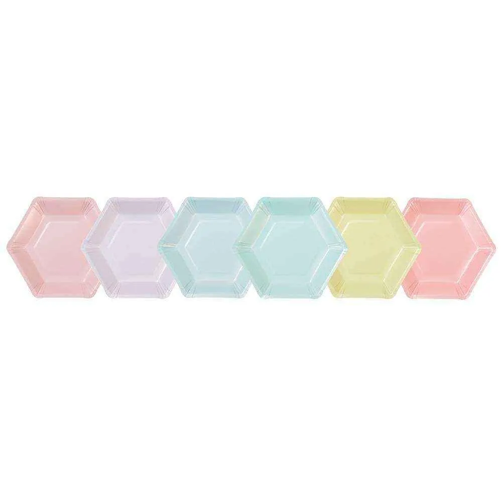 We ♥ Pastels Hexagonal Plates